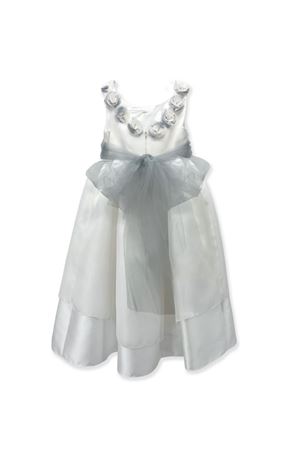 White silk Gloria dress LA STUPENDERIA KIDS | CJAB84O06U09.